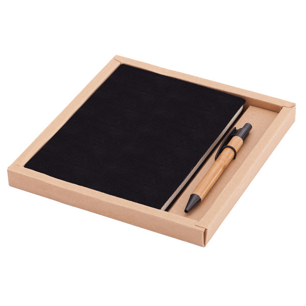 Porto notepad with ballpen set - Black