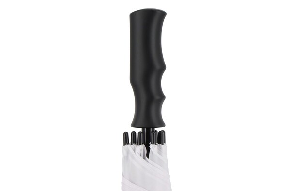 Bosco 190T Polyester 23" Stockparaply Auto open - Hvid