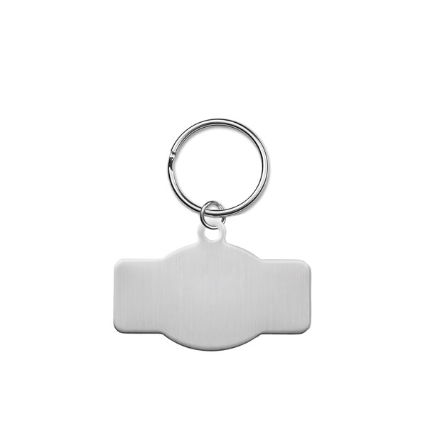 Custom shape stainless steel keychain with a full colour doming - 40mm / M1 ring / Tissue paper wrapping
