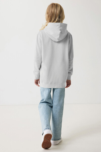 Dětská mikina s bočními kapsami Iqoniq Yengo z rec. bavlny - Light Heather Grey / 1314