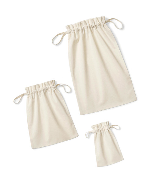Organic Cotton Drawcord Bag - Black / L