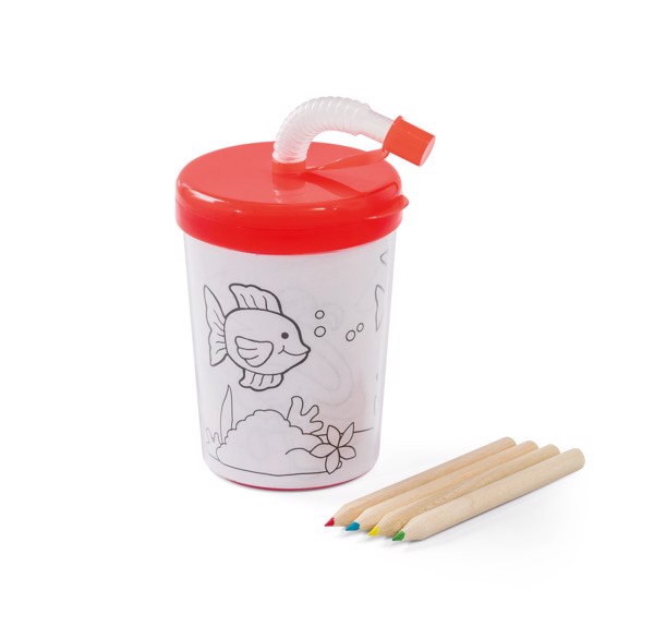 TEJO. PP a PS cestovní hrnek 200 mL - Červená