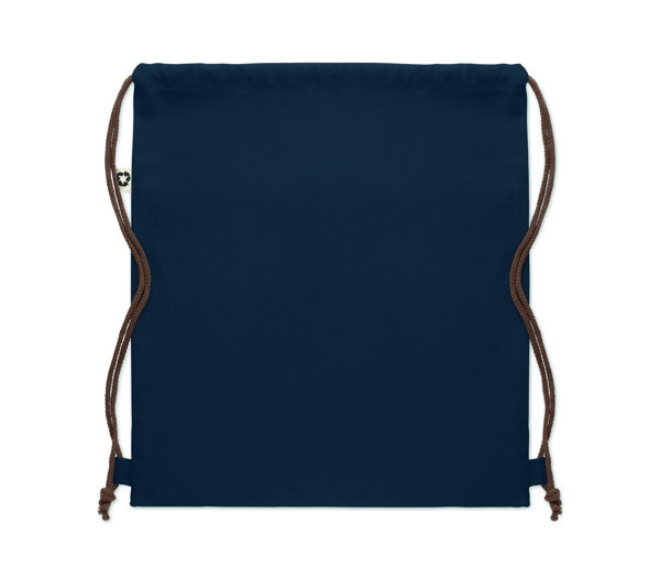 Sac à cordon en coton recyclé Panda Bag - Bleu Marine