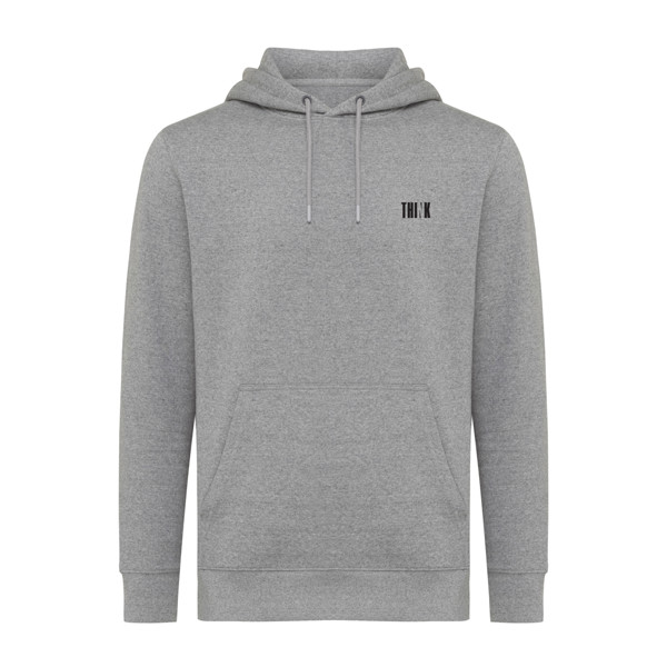 Lehká mikina s kapucí Iqoniq Rila z recykl. bavlny - Light Heather Anthracite / XXS
