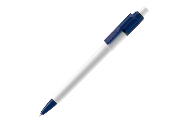 Ball pen Baron Colour hardcolour - White / Dark Blue