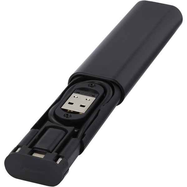 Whiz recycled plastic modular charging cable - Black
