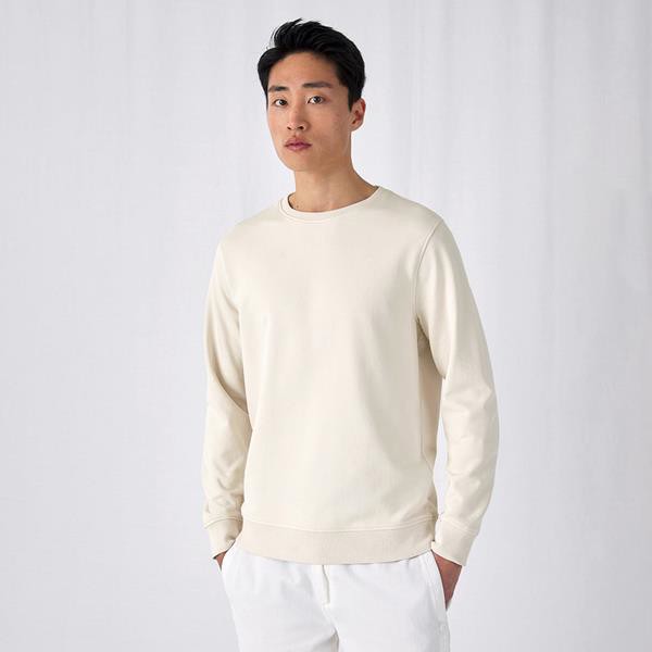 Sweatshirt B&C Inspire Gola Redonda 280G - 80% Mistura De Algodão Orgânico, Em Conversão E Ocs/ 20% Poliéster Reciclado - Pure Orange / XL