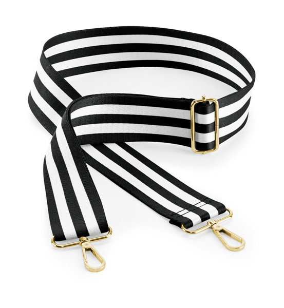 Boutique Adjustable Bag Strap - Black / White / ONE SIZE