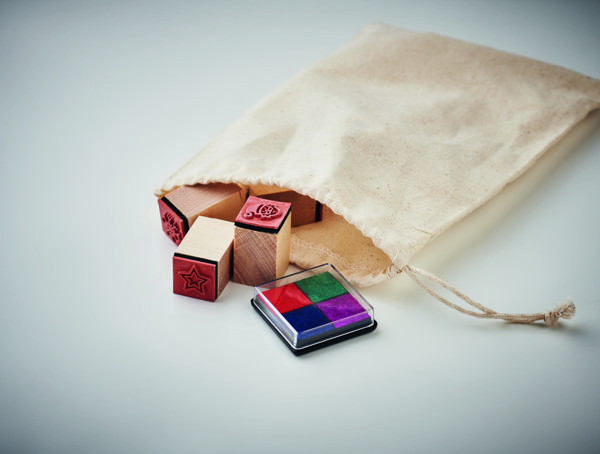 Set de 8 tampons  en bois Stampie