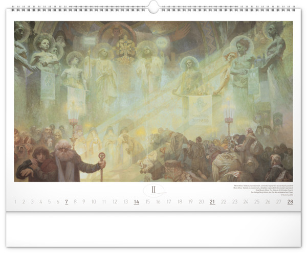 Notique Nástěnný Kalendář Slovanská Epopej – Alfons Mucha 2027, 48 x 33 cm