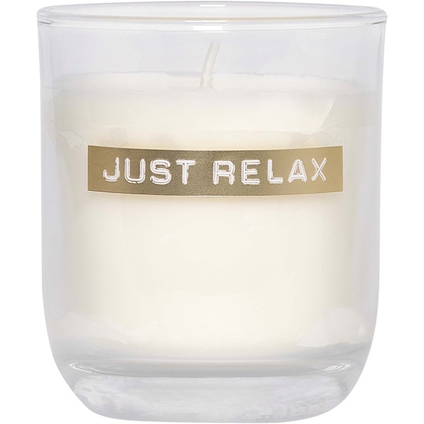 Distributeur de savon pour les mains de 250 ml et ensemble de bougies parfumées de 150 g Wellmark Discovery- parfum linge frais - Blanc