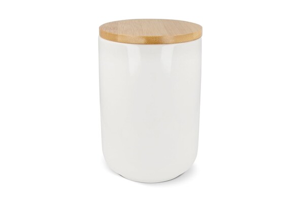 Boîte en céramique et bambou 900ml - Blanc