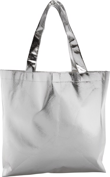 Nonwoven (80 gr/m²) laminated shopping bag - Silver