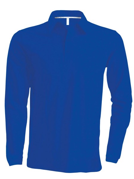 Muška polo majica dugih rukava - Light Royal Plava / 2XL