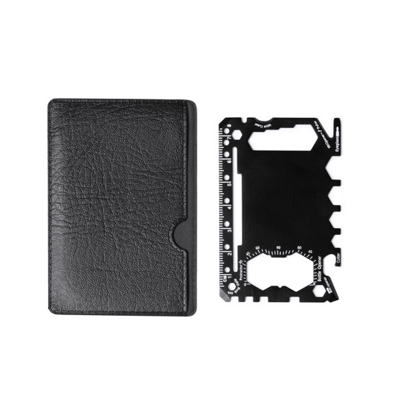 Multiherramienta personalizada de acero inoxidable 17 funciones con funda de PU