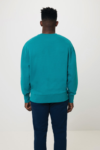 Sweater à col rond en coton recyclé Iqoniq Kruger - Verdigris / XXL