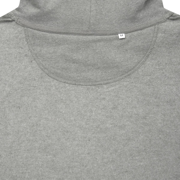 Sweat à capuche en coton recyclé et non teinté Iqoniq Torres - Heather Grey / L