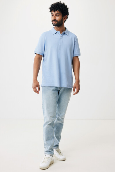 Polo tričko IQONIQ Yosemite z recykl. bavlny - Sky Blue / XXS