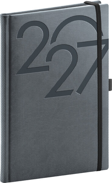 Notique Týdenní Diář Ajax 2027, Černý, 15 x 21 cm
