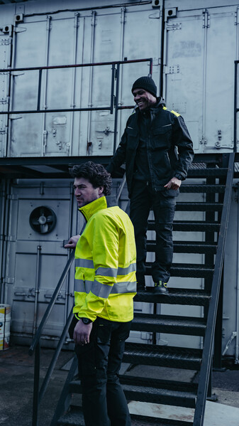5428 Jacket Padded Black/Yellow M
