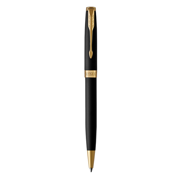 Parker SONNET Ballpoint Pen, Matte Black with Palladium Trim - Gold