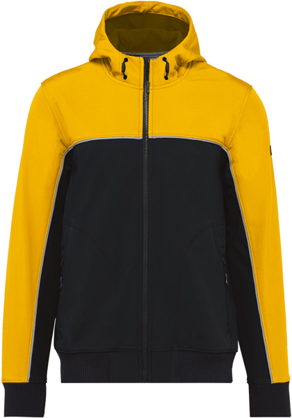 Workwear 3-layer Softshell Jacket Kariban WK | WK 450 - Black / Yellow / XS