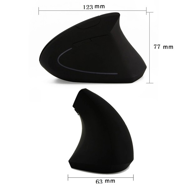 Vertical wireless mouse