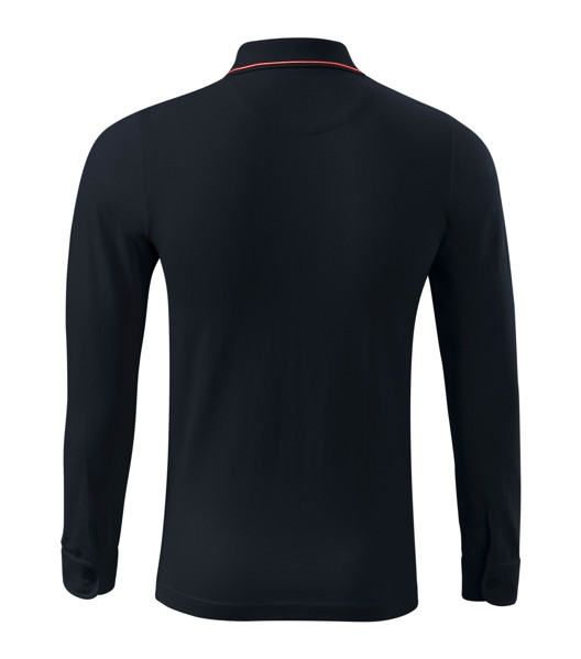 Polokošile Pánská Malfini Premium® Contrast Stripe Ls - Dark Navy / S