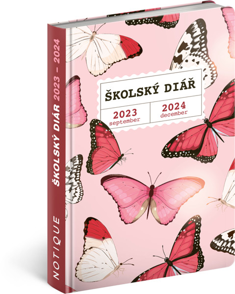 Školský Diár Motýliky (September 2023 – December 2024), 9,8 x 14,5 cm