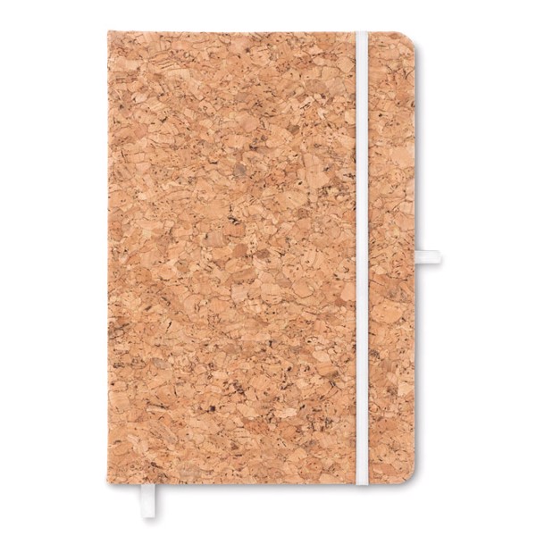 A5 cork notebook 96 lined Suber - White