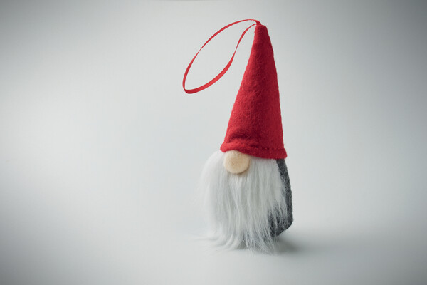 Felt gnome tree hanger Frosty Tree - Grey