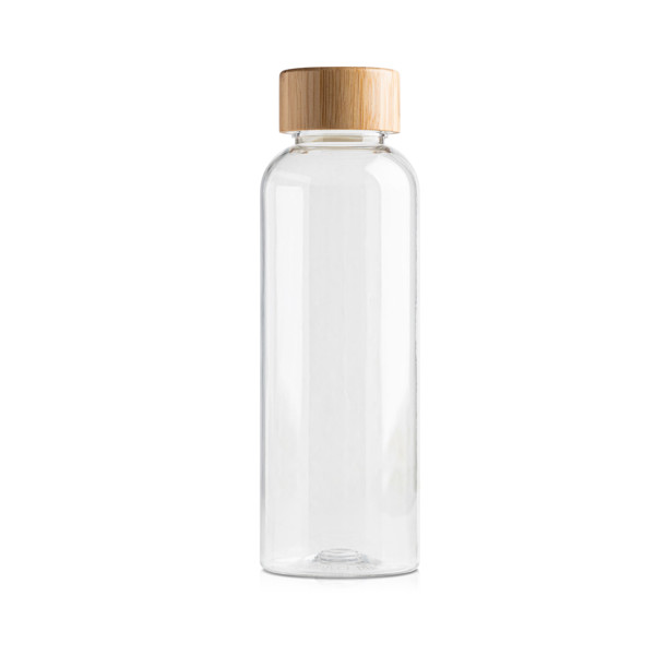 Garrafa Em Rpet 500Ml Com Tampa Em Bambu