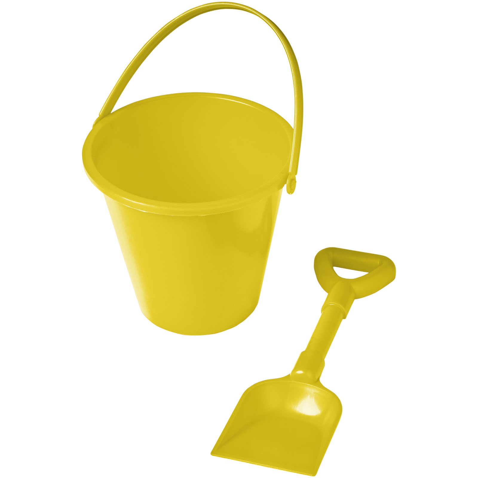 yellow beach bucket