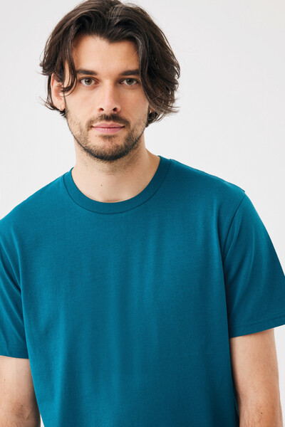 Tričko IQONIQ Brett z recykl. bavlny - Dark Teal / XS