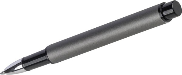 Recycled aluminium lacquered pen set Ilaria - White