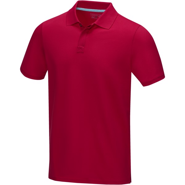 Polo para homem em material de orgânico "Graphite" - Vermelho / XXL