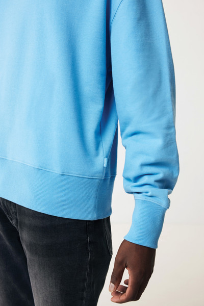 Sweater à col rond en coton recyclé Iqoniq Kruger - Tranquil Blue / XXS