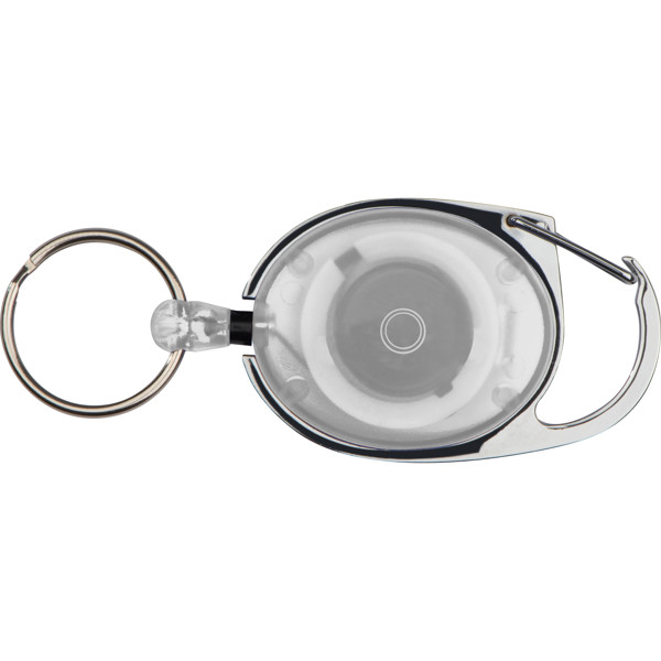 Retractable keyring with carabiner DIANA - White