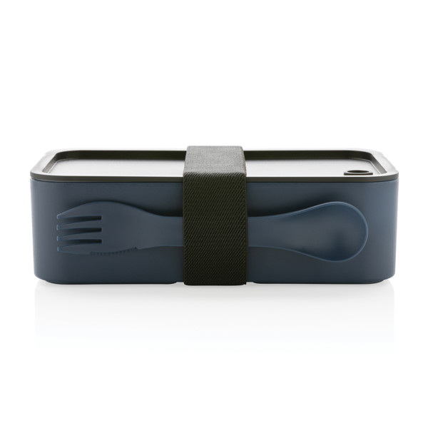 Lunch box avec cuichette en rPP GRS - Bleu Marine