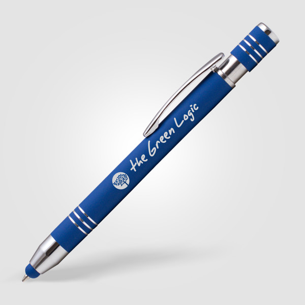 Stylo Morrison Softy Stylet - Bleu foncé / Jet d’encre 4 couleurs