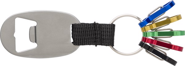 Aluminium 2-in-1 key holder - Silver