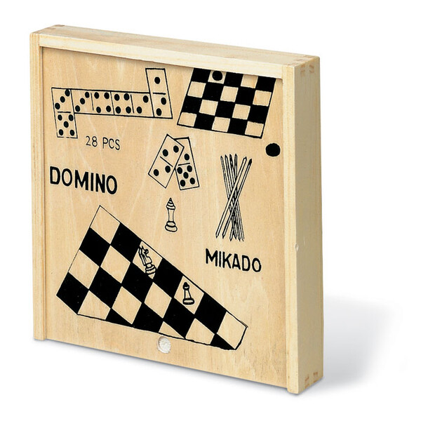 4 jogos em caixa de madeira Trikes