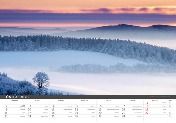 Nástěnný kalendář Česká krajina 2026