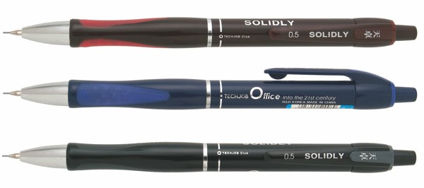 Solidly mechanical pencil, 0.5mm HB refill