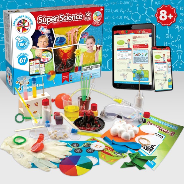 6 in 1 Super Science Kit II. Kit didático fornecida com saco de oferta em papel kraft (100 g/m²)