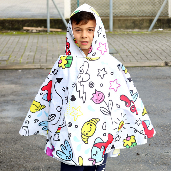 Customizable Waterproof Poncho Children
