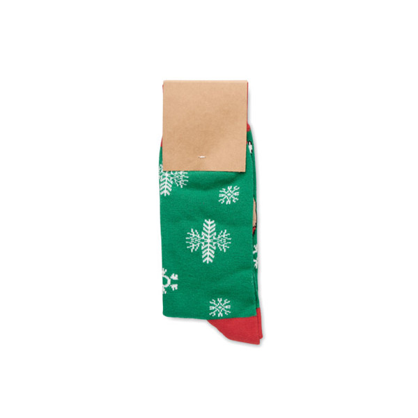 Pair of Christmas socks M Joyful M - Green