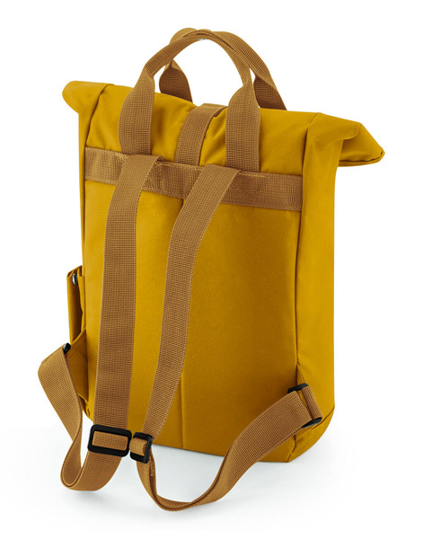 Recycled Mini Twin Handle Roll-Top Backpack - Blush Pink / ONE SIZE