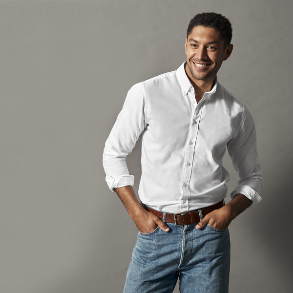 Cottover Gots Oxford Shirt L/S Man white 44