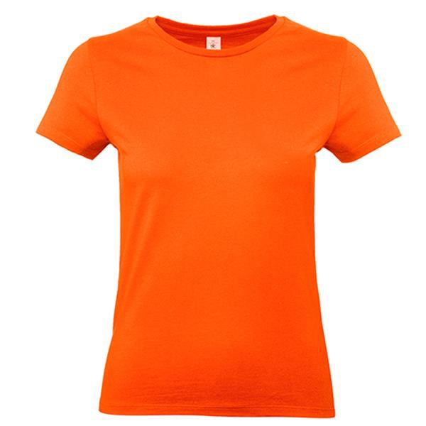 T-Shirt B&C #E190 Women - 100% Algodão (Investindo Em Better Cotton) - Cinza Mesclado Escuro / S